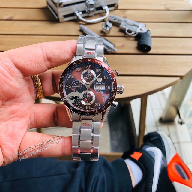 泰格豪雅TAG Heuer卡萊拉系列CV2A10.BA0796腕表男士手錶  gjs2207